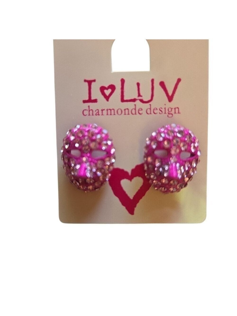 LUV Charmonde Pink Sparkling Earrings
